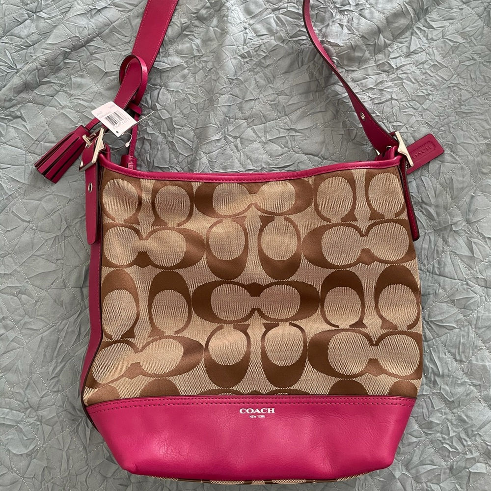 COACH Legacy Signature Duffle Sac Bucket Hobo Shoulder Bag STYLE: 61271-21149
